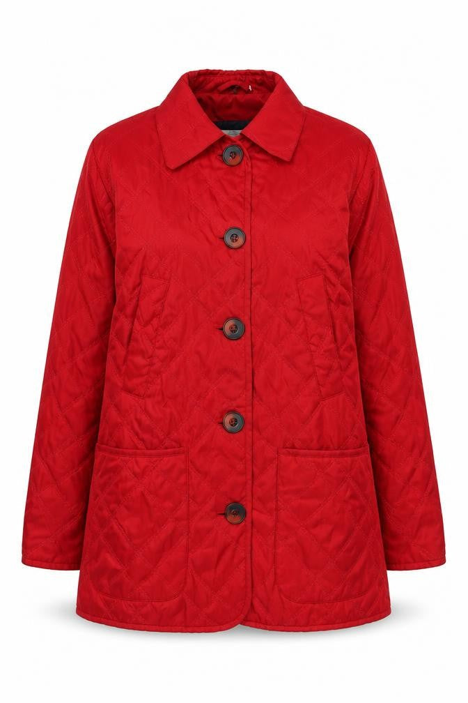St. Bernard Women's Red Quilted Coat Size 12