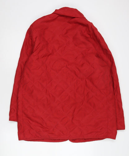 St. Bernard Women's Red Quilted Coat Size 12