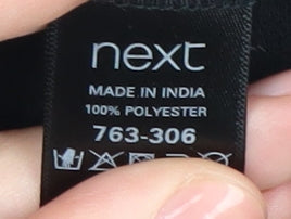 Next Women's Black Beaded Hi-Low Shift Dress Size 14