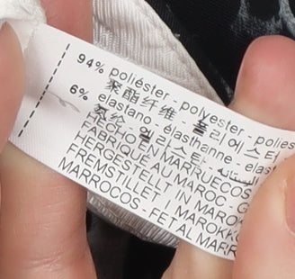 Zara Women's Black Animal Print Chino Shorts M