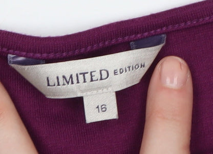Marks and Spencer Women's Purple A-Line Dress Size 16