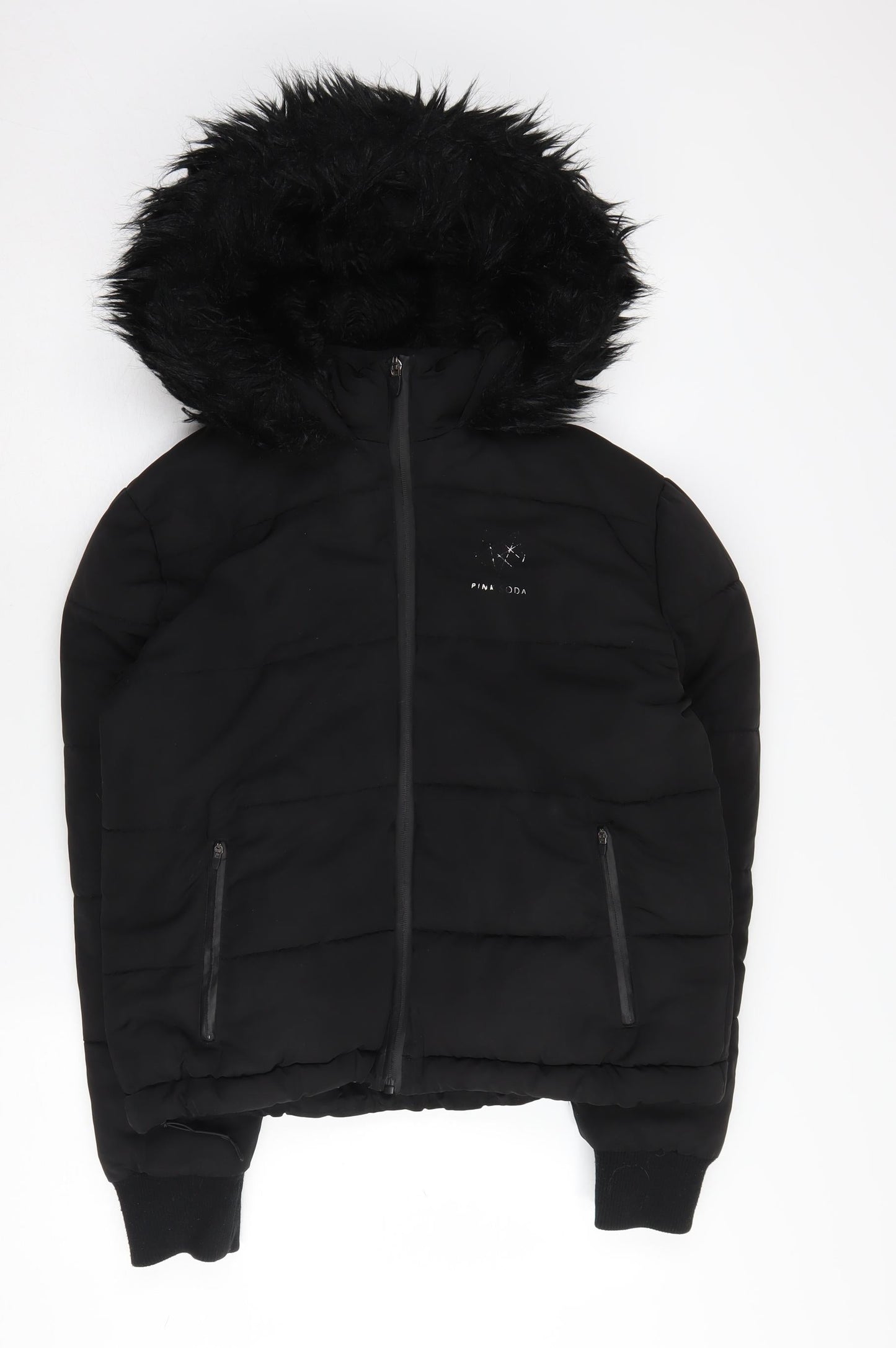 Pink Soda Sport Women's Black Puffer Jacket Size 8