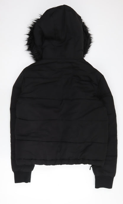 Pink Soda Sport Women's Black Puffer Jacket Size 8