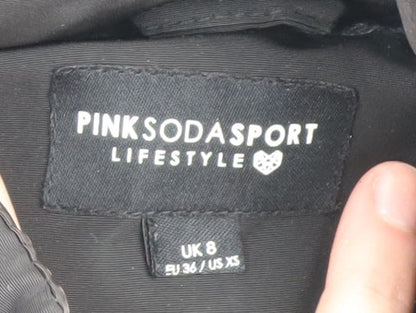 Pink Soda Sport Women's Black Puffer Jacket Size 8
