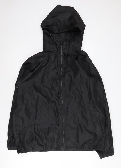 Mens UK Size M Outdoor Sportswear Black Windbreaker Coat