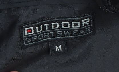 Mens UK Size M Outdoor Sportswear Black Windbreaker Coat