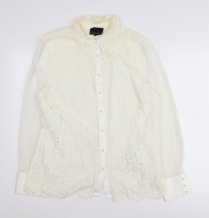 Womens UK Size 14 Phase Eight Ivory Tunic Blouse