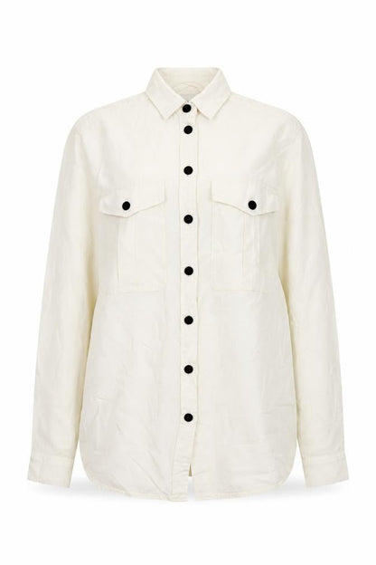 Womens UK Size 8 Warehouse White  Button-Up