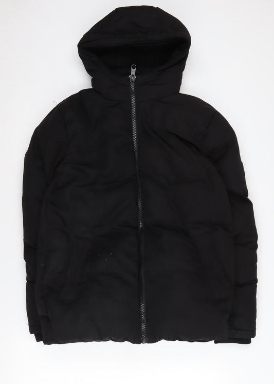 Mens UK Size XS SoulCal & Co Black Puffer Jacket