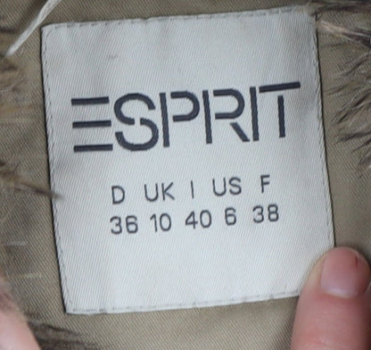 Esprit Women's Beige Parka Jacket, Size 10, Casual Wear