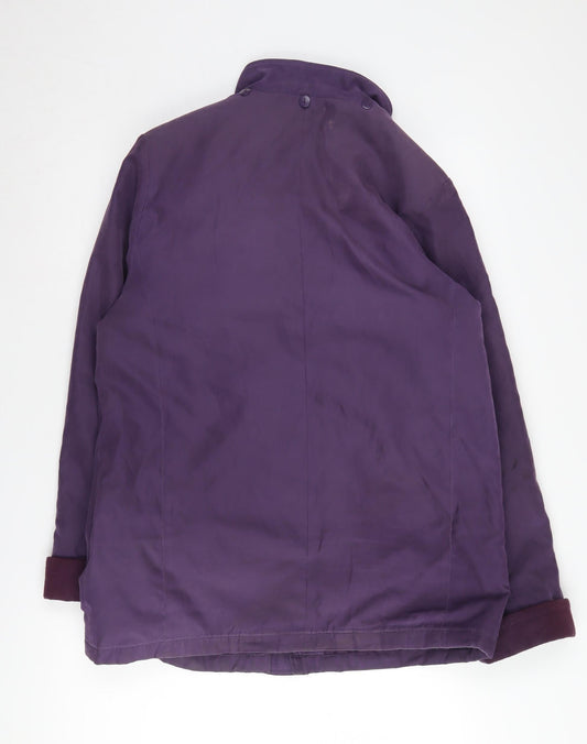 EWM Women's Purple Size 12 Basic Coat - Lined & Button Style