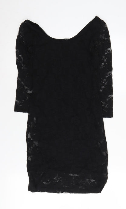 H&M Women's Black Lace Bodycon Dress Size 6