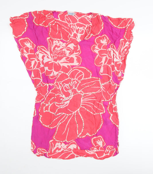 Womens UK Size 8 Oasis Pink Tunic Blouse