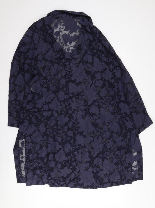 Windsmoor Women's Blue Floral Shirt Dress Size 16