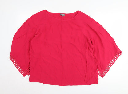 Womens UK Size 18 Phase Eight Red Tunic Blouse
