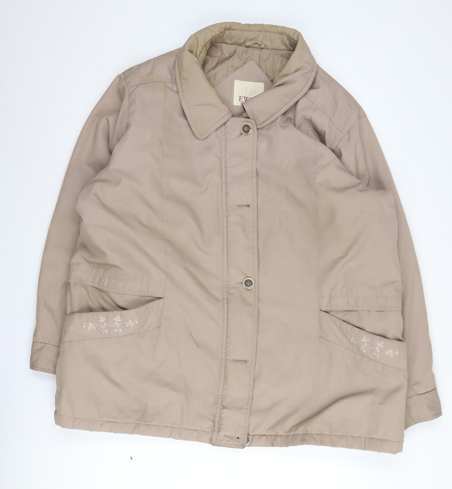 Womens UK Size 22 EWM Beige Basic Jacket