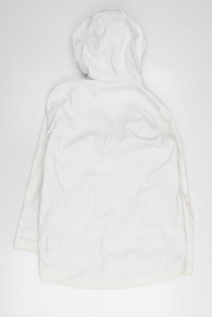 Womens UK Size 10 Topshop White Rain Coat