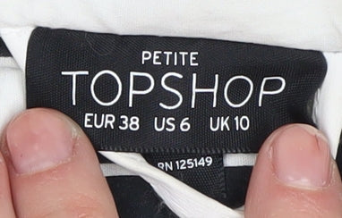 Womens UK Size 10 Topshop White Rain Coat