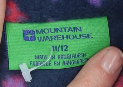 Mountain Warehouse Girls Multicoloured Butterfly Fleece Pullover 11-12 Years