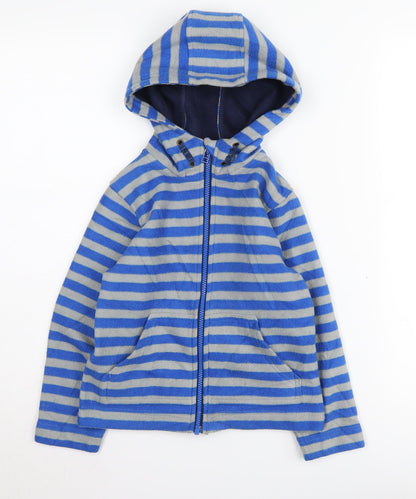 Mountain Warehouse Boys Blue Striped Full Zip Hoodie 5-6 Years