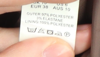 PrettyLittleThing Women's Brown Blazer UK 10 Cropped Double Breasted