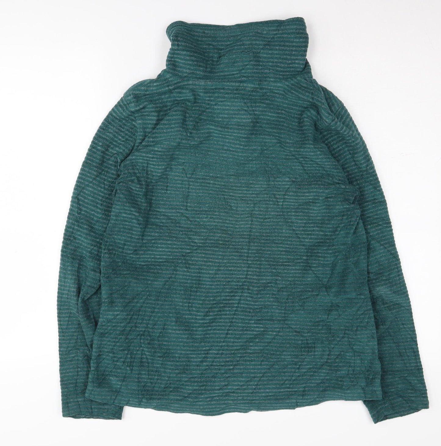 Regatta Women's Green Pullover 1/4 Zip Hoodie UK 14