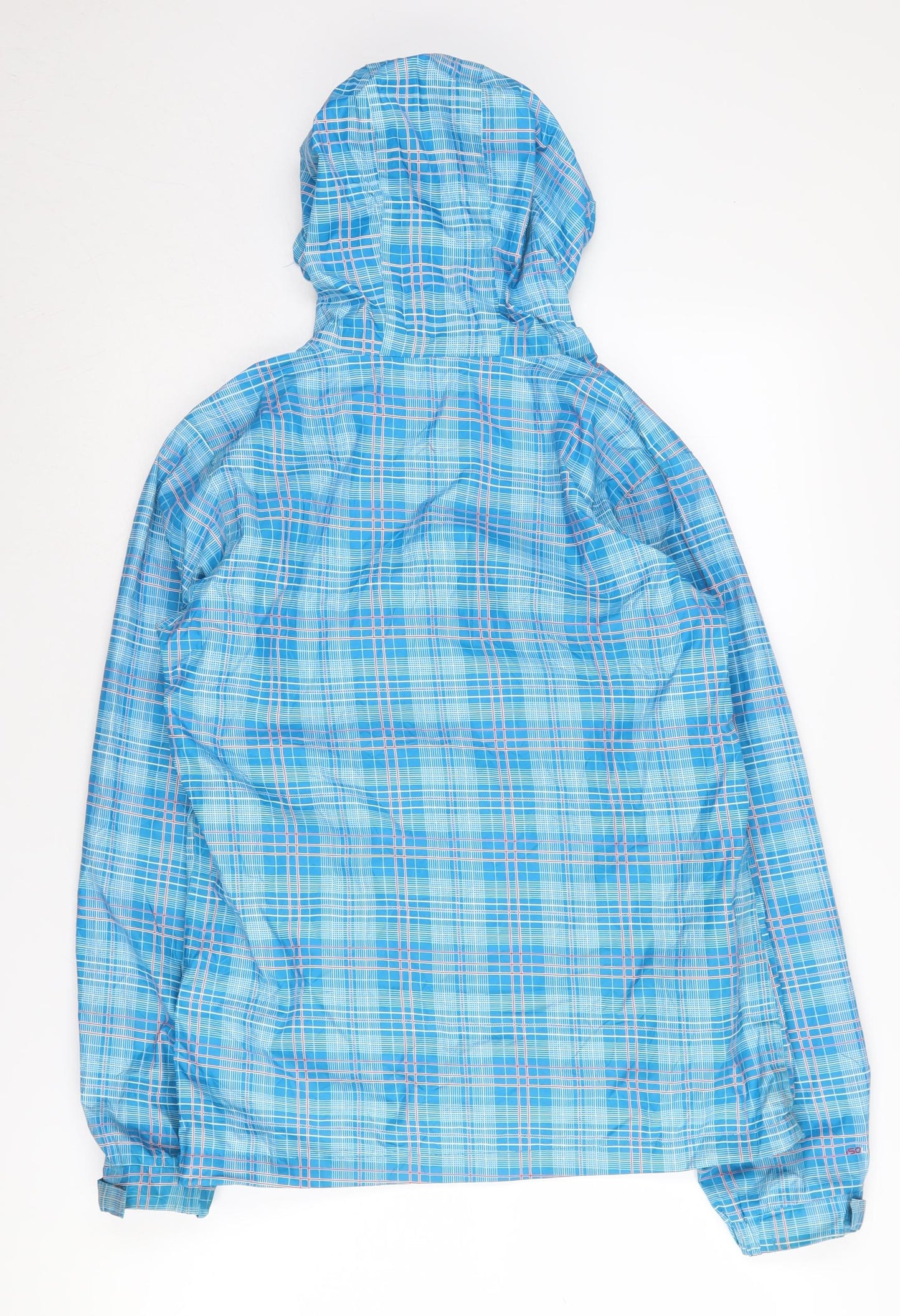 Regatta Women's Blue Check Hooded Jacket Size 14