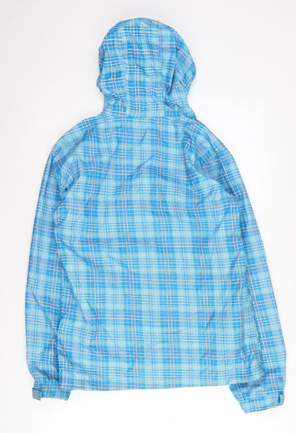 Regatta Women's Blue Check Hooded Jacket Size 14