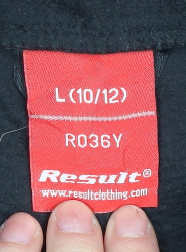 Result Unisex Black Fleece Jacket L 10/12 Casual
