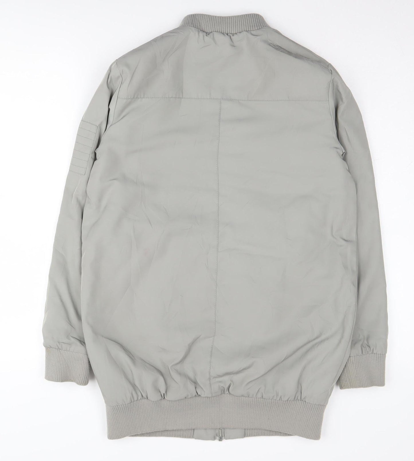 Womens UK Size 6 Miss Selfridge Grey Bomber Jacket