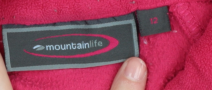 Womens UK Size 12 Mountainlife Pink Pullover Sweatshirt