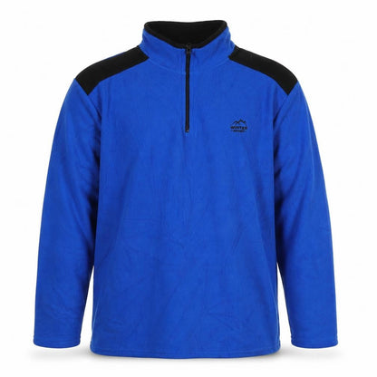 Mens UK Size L atlasformen Blue 1/4 Zip Sweatshirt
