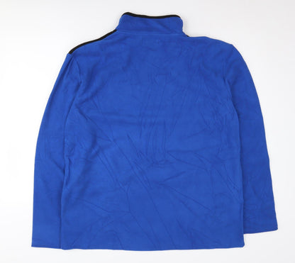 Mens UK Size L atlasformen Blue 1/4 Zip Sweatshirt