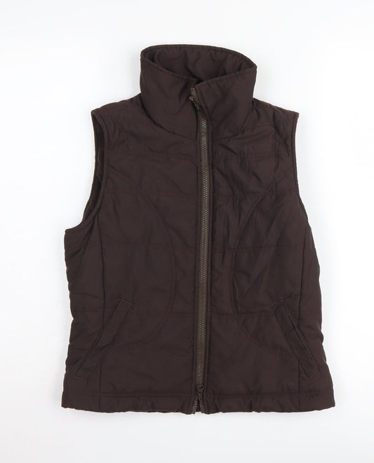 Mexx Women's Brown Puffer Waistcoat, Size 8, Casual