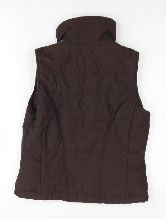 Mexx Women's Brown Puffer Waistcoat, Size 8, Casual