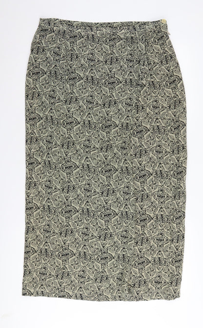 Windsmoor Women Beige Geometric Pencil Skirt Size 14