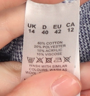 Eastex Women's Blue Check Pullover Jumper Size 14