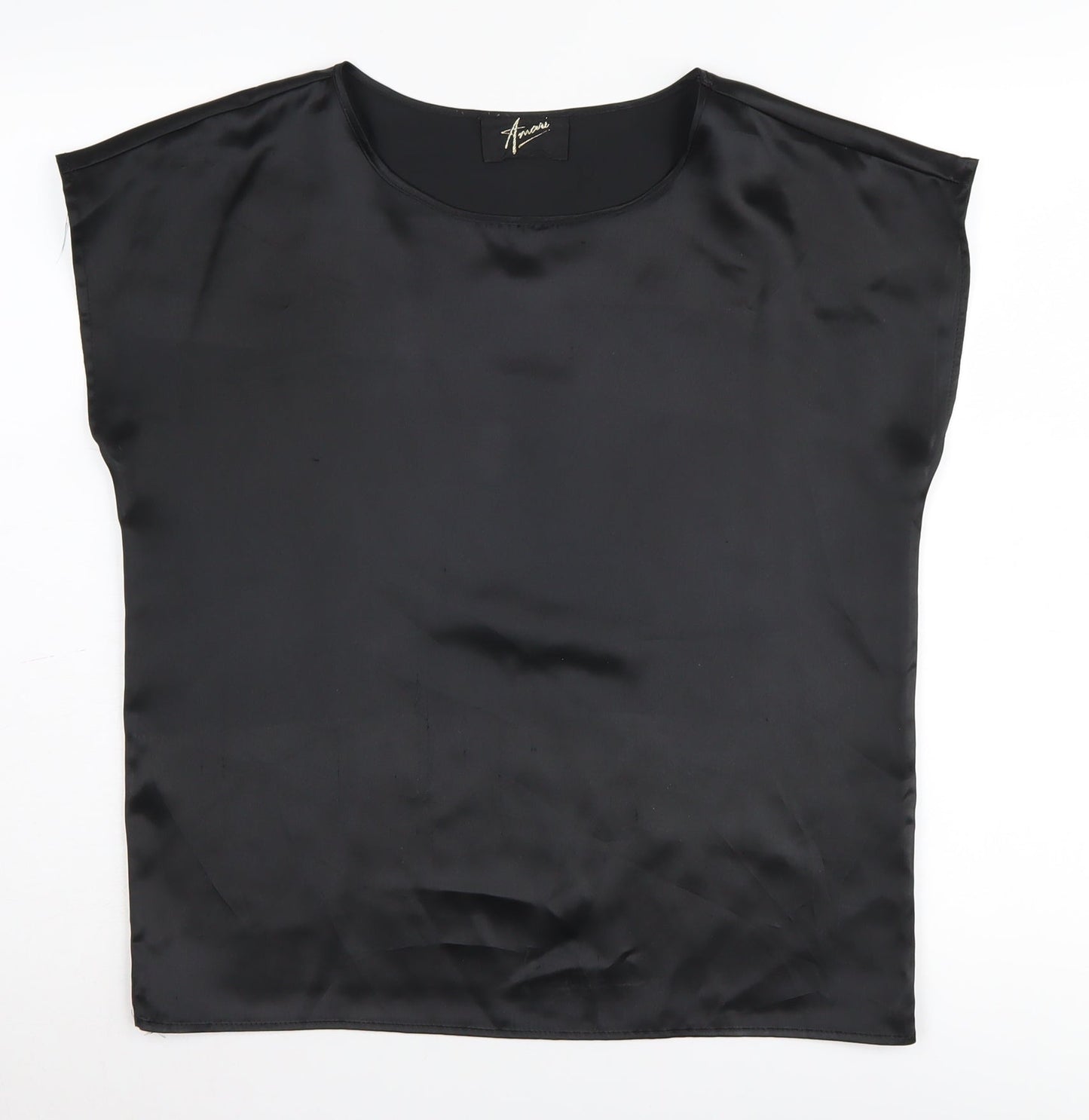 Womens UK Size 12 Amari Black Basic Blouse