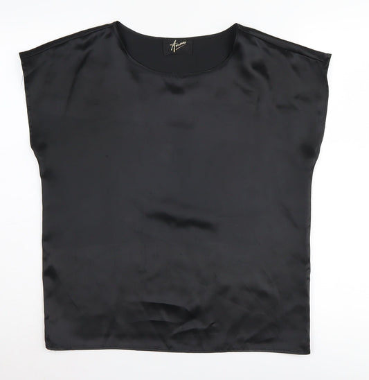 Womens UK Size 12 Amari Black Basic Blouse