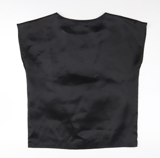 Womens UK Size 12 Amari Black Basic Blouse