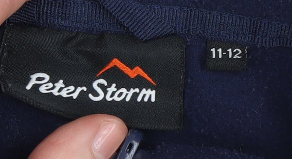 Peter Storm Boys Blue Zip Jacket 11-12 Years Full Zip Outdoor