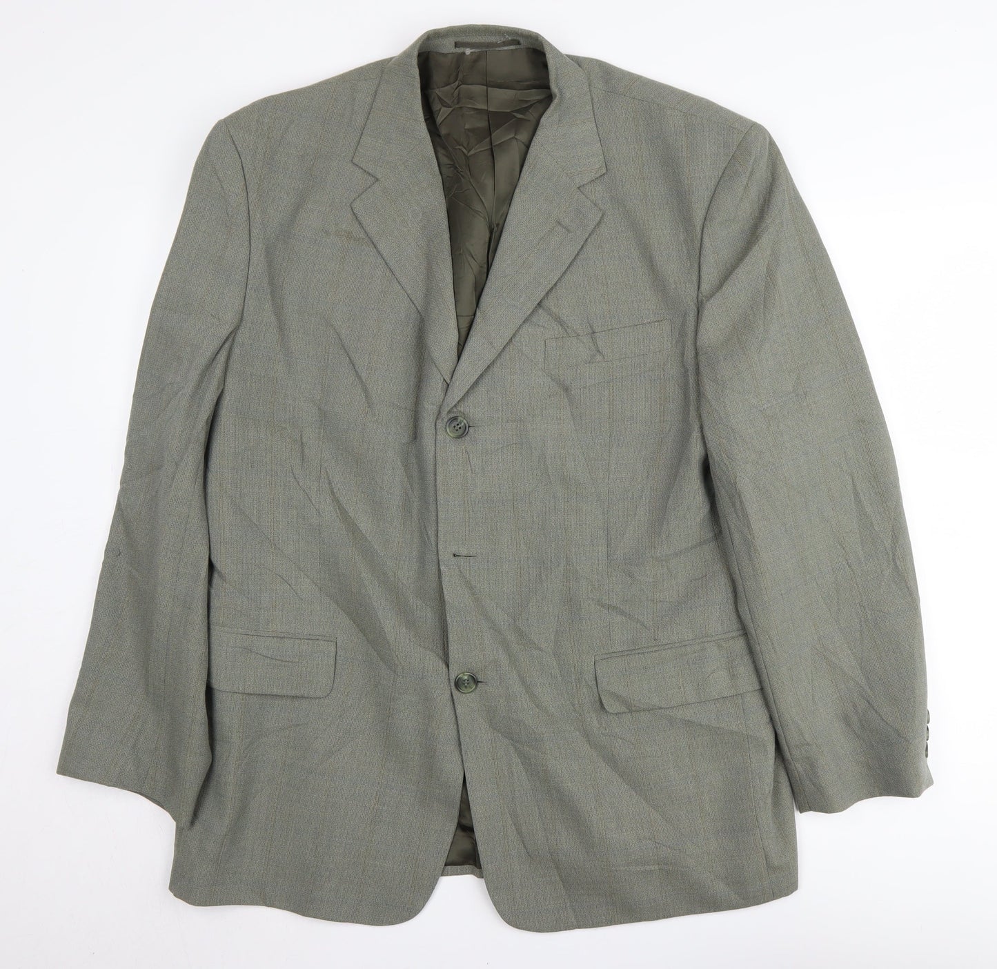 Mens UK Size 44 Van Heusen Regular Green Suit Jacket