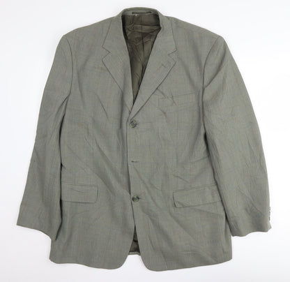 Mens UK Size 44 Van Heusen Regular Green Suit Jacket