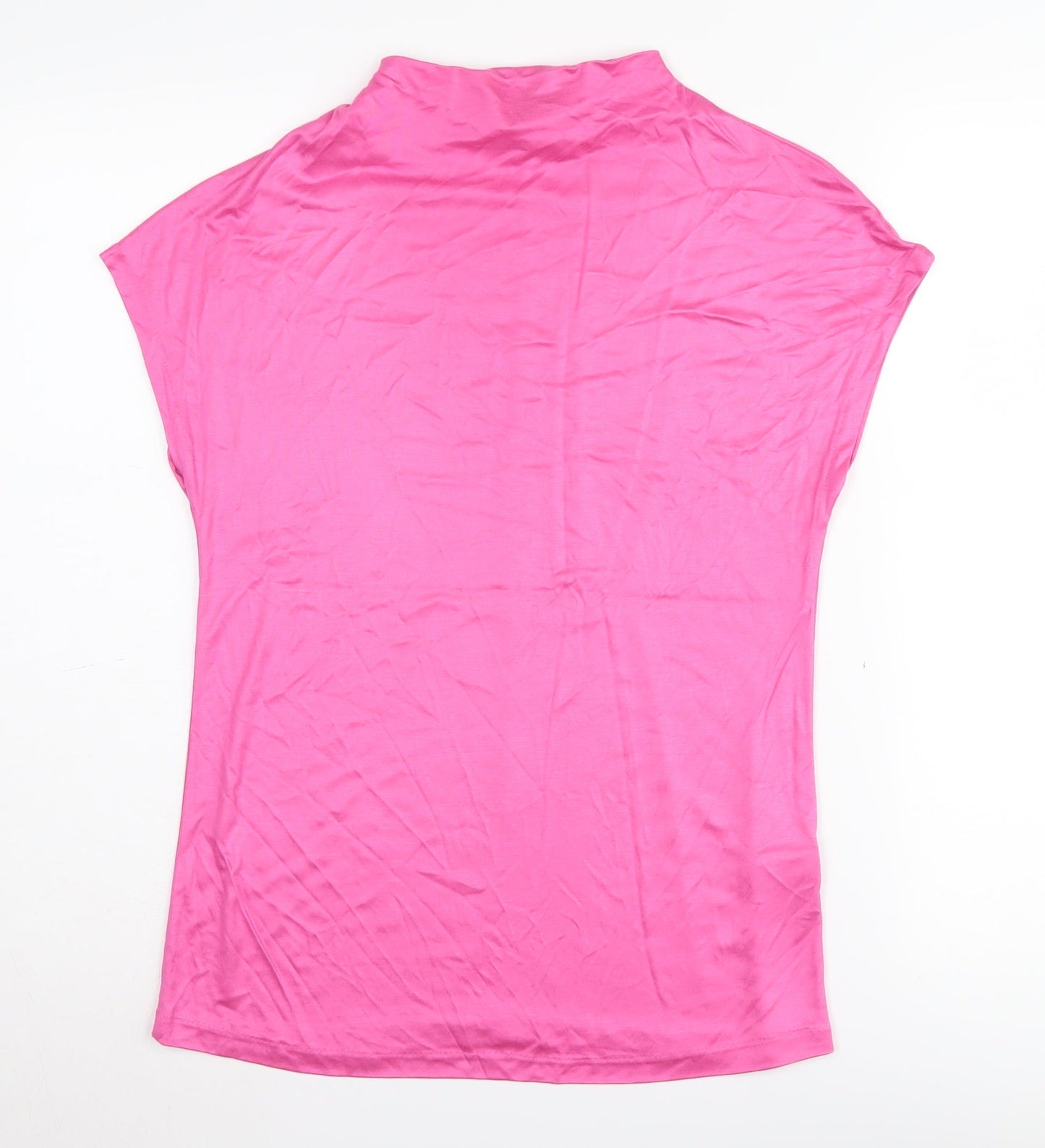 Jaeger Women's Pink Mock Neck Top, Size 10, Viscose