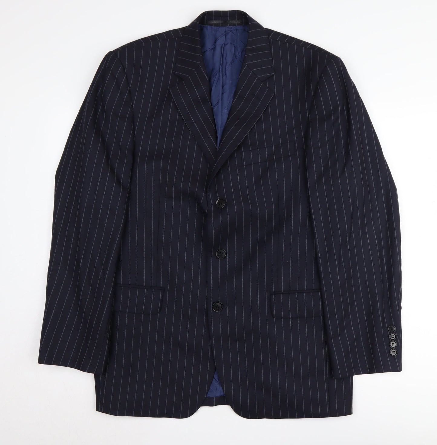Austin Reed Men's Blue Striped Blazer, Size 40R, Business Formal