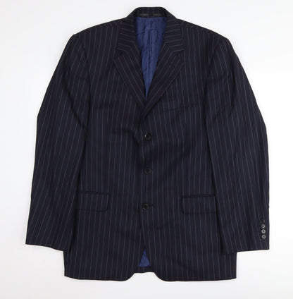 Austin Reed Men's Blue Striped Blazer, Size 40R, Business Formal