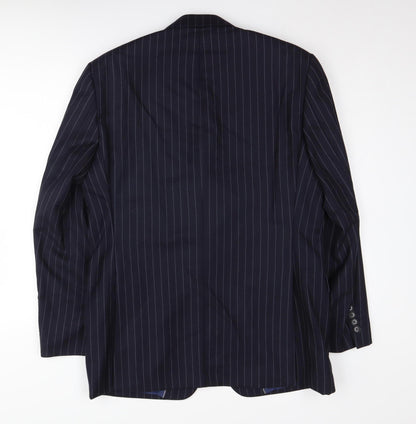 Austin Reed Men's Blue Striped Blazer, Size 40R, Business Formal