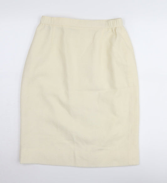 Alexon Women's Ivory Pencil Skirt Size 14, Wool Blend