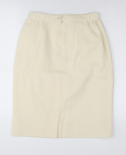 Alexon Women's Ivory Pencil Skirt Size 14, Wool Blend