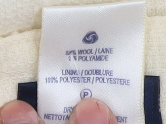 Alexon Women's Ivory Pencil Skirt Size 14, Wool Blend